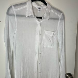 Express white button down shirt